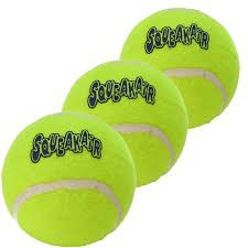 AST2 KONG Toy Medium Air Squeaker Ball (3pk) MAinan Anjing