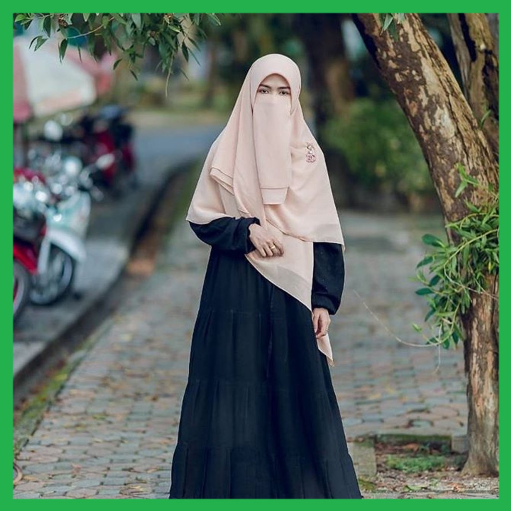 Cileunyi Collection Cadar Tali 2 Layer Wolfis Tanpa Jahitan Di Bawah Mata / Niqab Ninja / Cadar Tali2 Leyer / Niqob Muslim / Tali2Layer Woolpeach Murah Gratis Ongkir Model Terbaru 2022