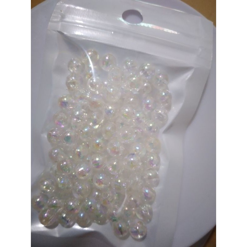 mute mutiara 6mm/ beads hologram / monte  susu/ manik manik kapur mengkilap