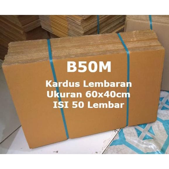 

B50M Kardus Lembaran 60 x 40 Box Karton Polos Cokelat