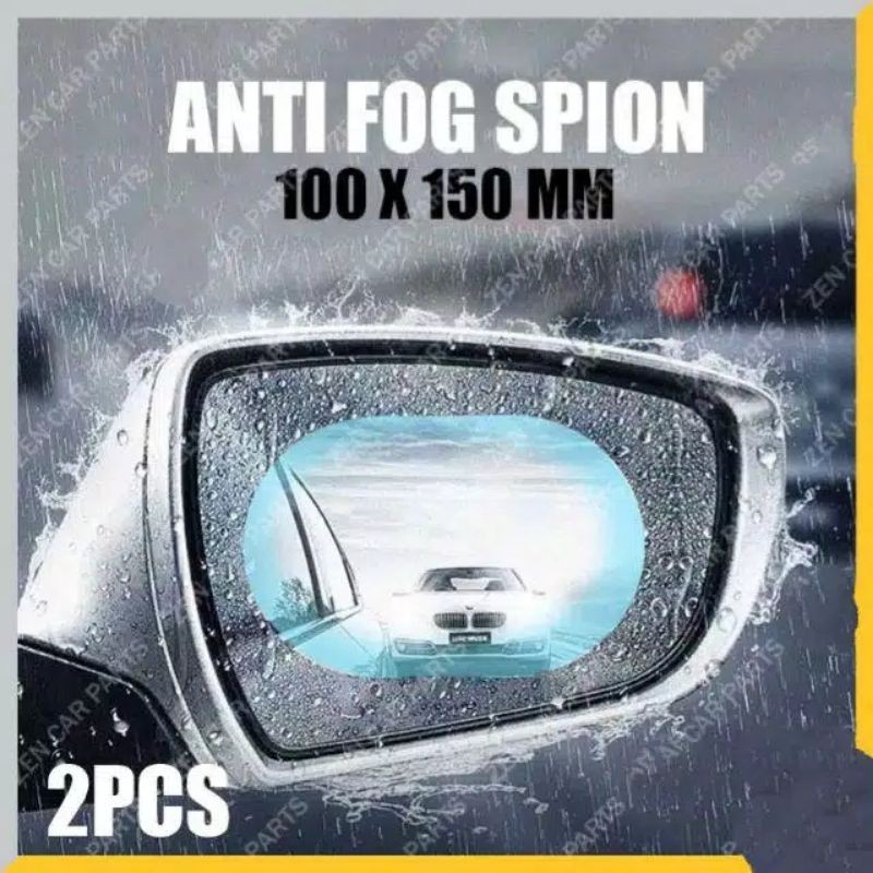 Stiker Spion Kaca Mobil Anti Air Hujan Embun Lapisan Film Pelindung Spion Kaca Mobil Anti Fog see