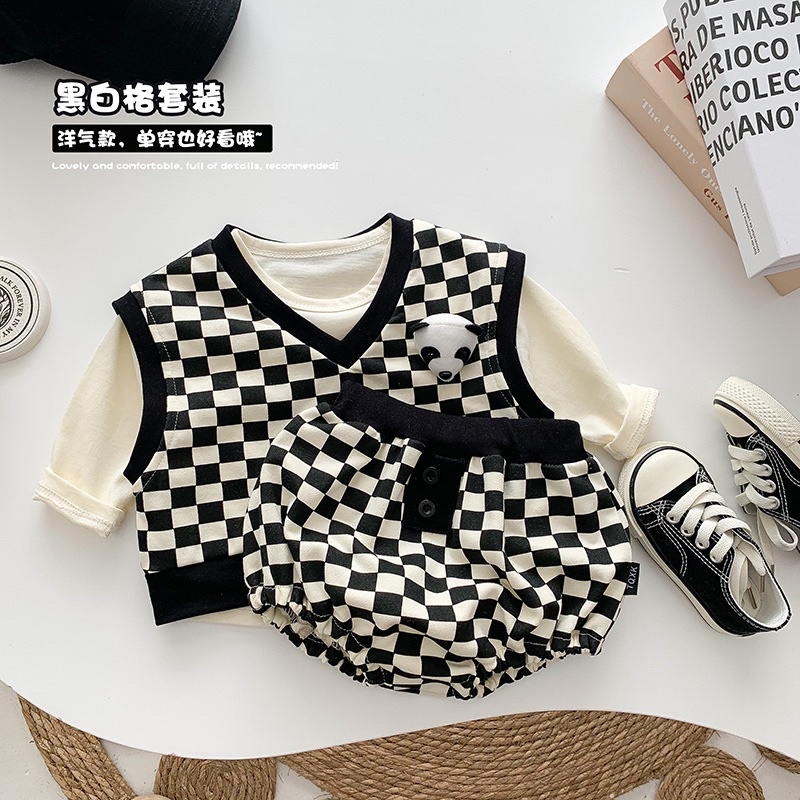 Panda vest set bayi