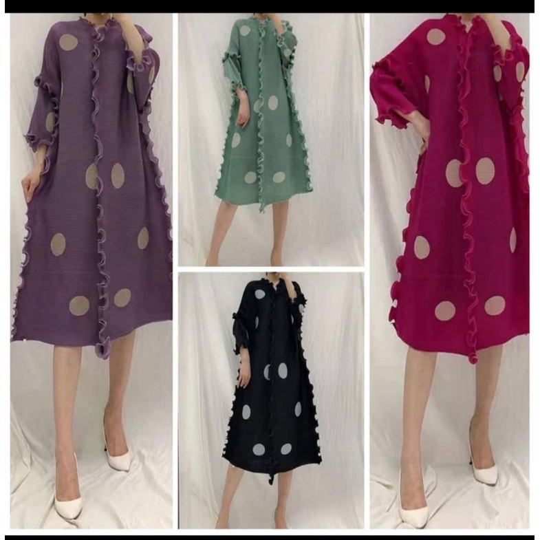 dress plisket premium / dress plisket polkadot / dress plisket unik / dress plisket premium bangkok