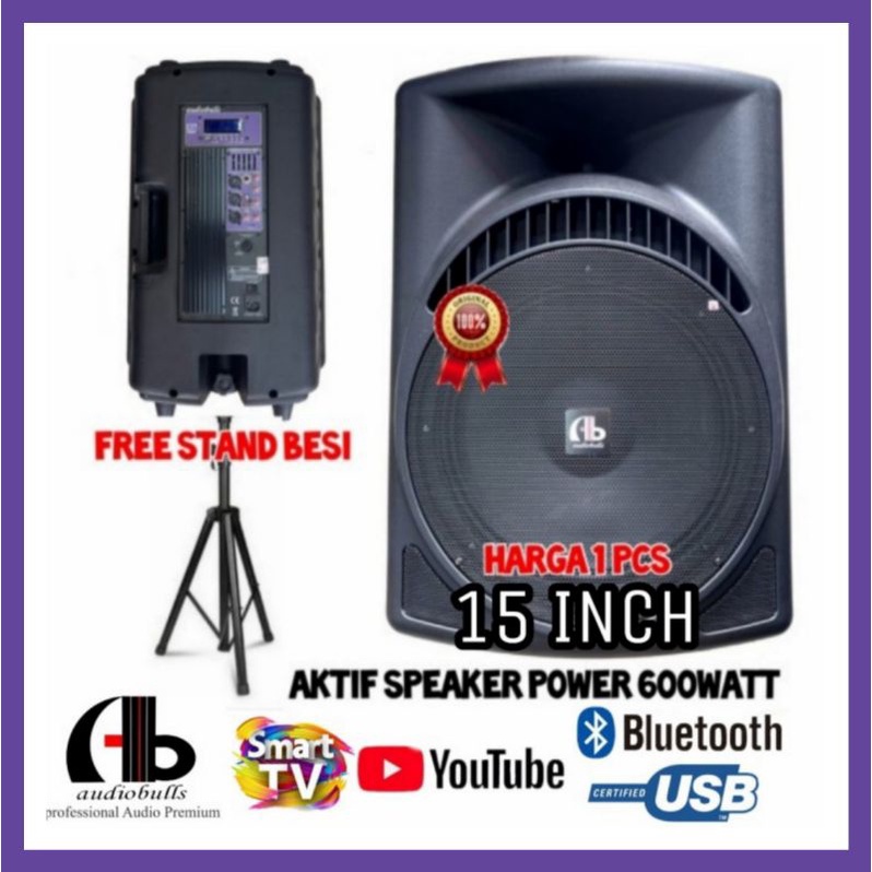 Jual Speaker Aktif AB Audio Bulls 15 Inch Bluetooth Model+Stand 1 Pcs ...