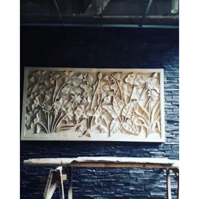 ukiran hiasan dinding ornamen relief batu ukir ukuran 60x200 paras Jogja abadistonejogja@gmail.com