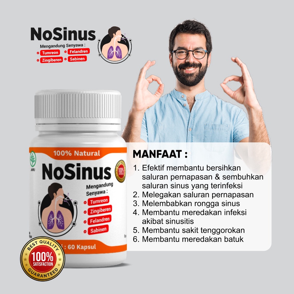 NOSINUS Herbal Melegakan Saluran Pernafasan Akibat Sinusitis