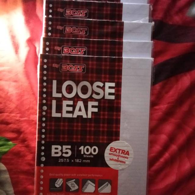 

Isi binder b5 merk big boss loose leaf isi 100 lembar