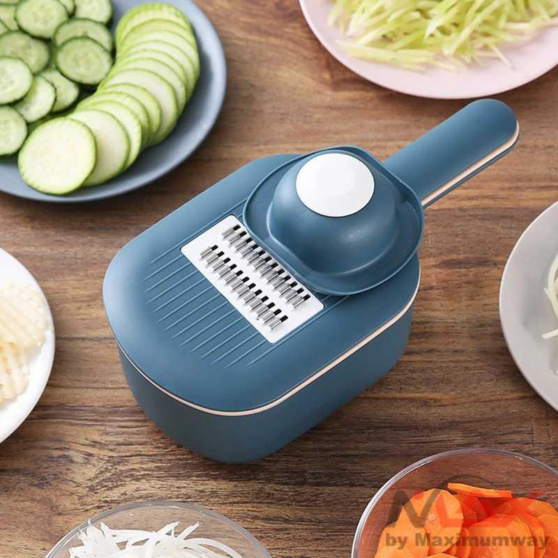 GLANYOMI Parutan Serbaguna Penampung Vegetable Slicer Draining - AA074 Warna Dark Blue