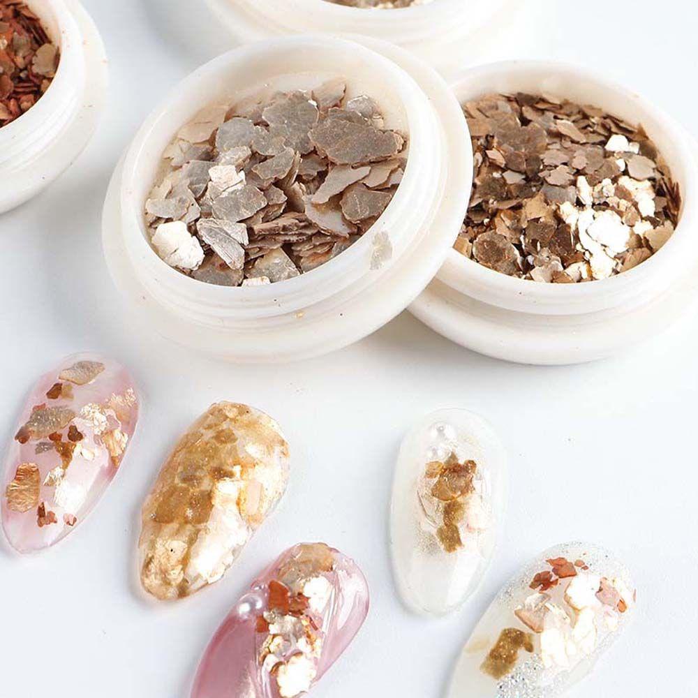 Mxbeauty Ornamen 3D Bentuk Abalone Motif Marmer Untuk Dekorasi Nail Art