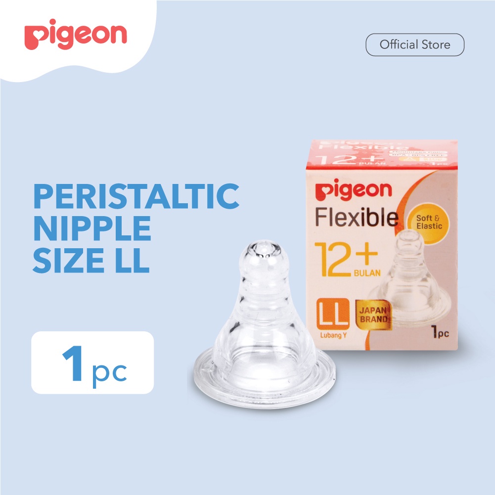 Nipple Dot Bayi PIGEON Peristaltic Slim Neck Size LL Isi 1 Pcs