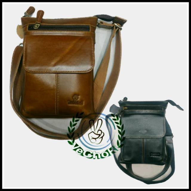 Tas Selempang Pinggang Pria Kulit Sapi Asli - Kickers BBE418