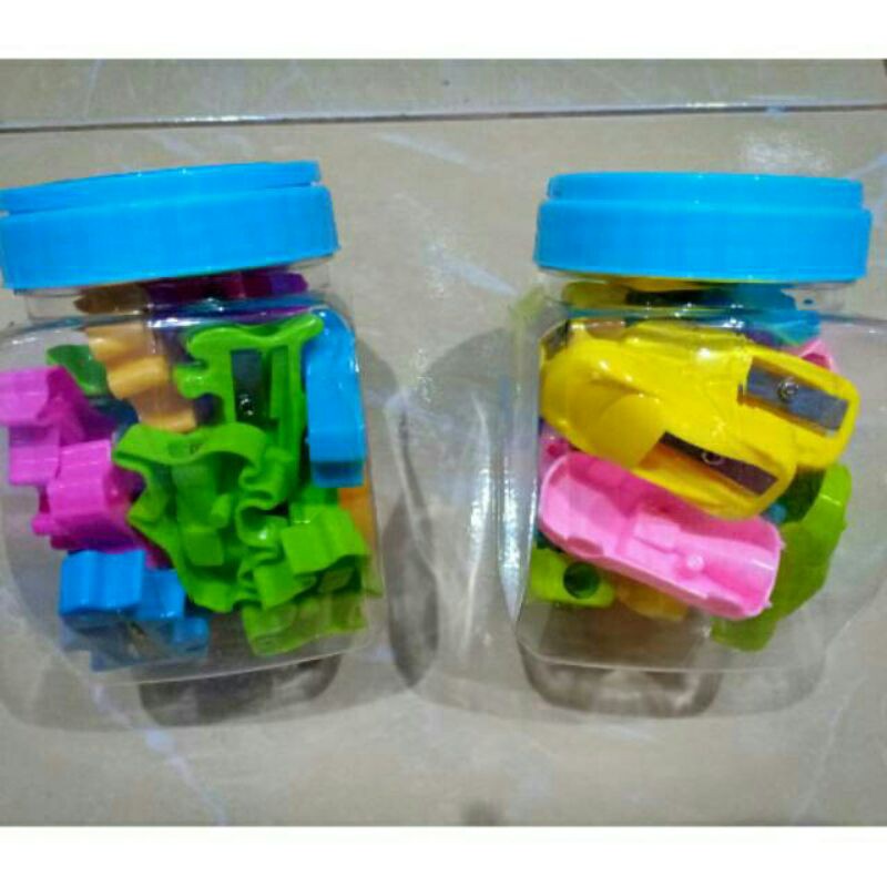 

Rautan pensil TOPLES isi 24 pcs/ serutan toples murah