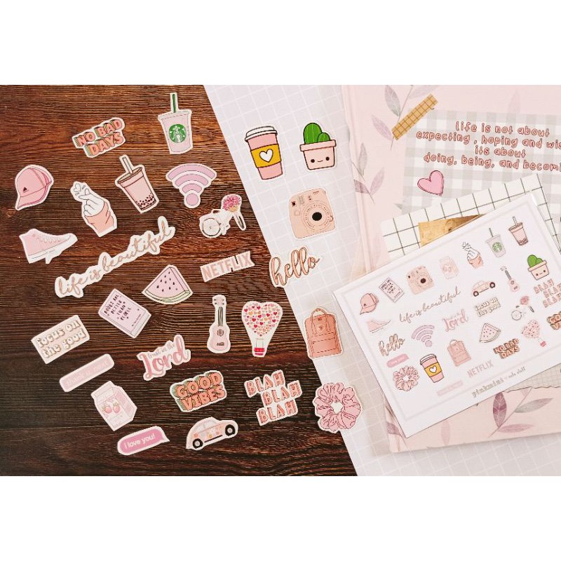 

STICKER AESTHETIC UNTUK DEKORASI BUKU BUJO PHONE CASE LAPTOP DLL