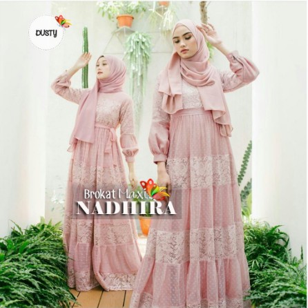 SHAFA TILLE ASYMETRYS DRESS BAJU GAMIS LEBARAN TULLE WANITA MUSLIMAH PREMIUM