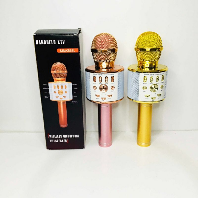 Microphone Bluetooth WS868 Portable Karaoke