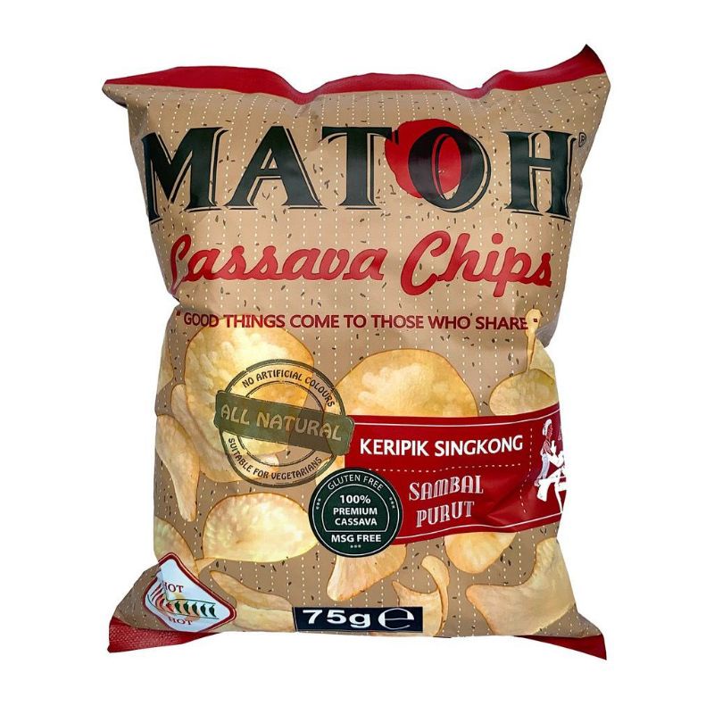 MATOH Cassava Chips - Keripik Singkong All Varian Free Gluten No MSG 75g