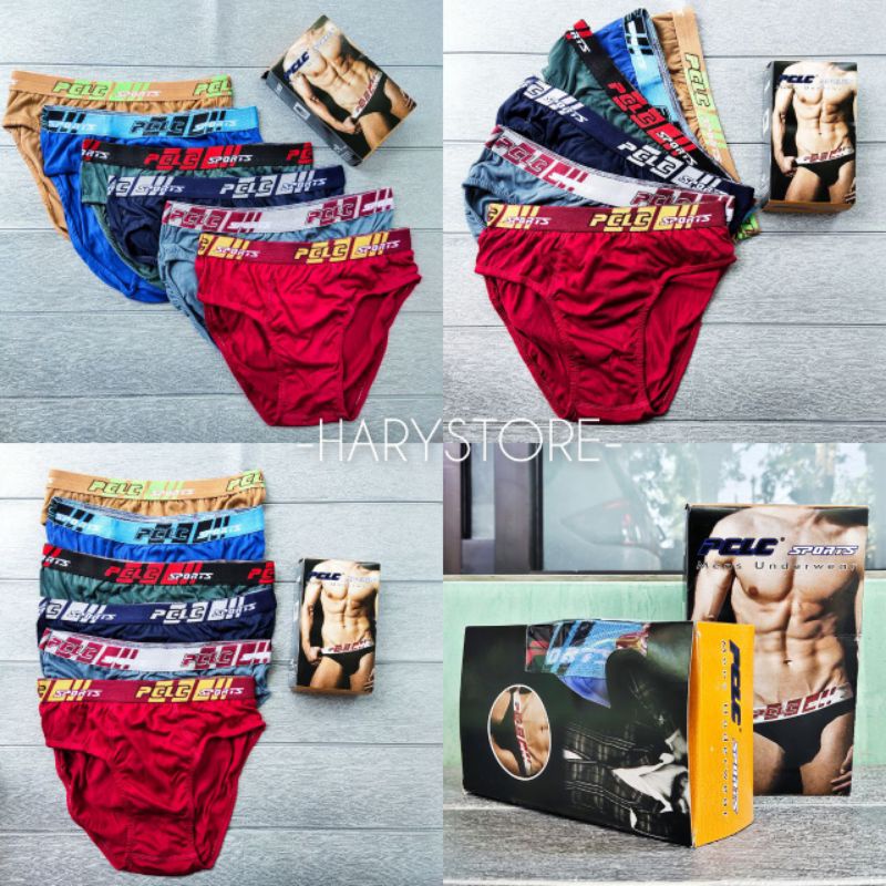 PCLC Sempak pria celana dalam ban cowok 1pack isi 3pcs model boxer size L XL murah bagus