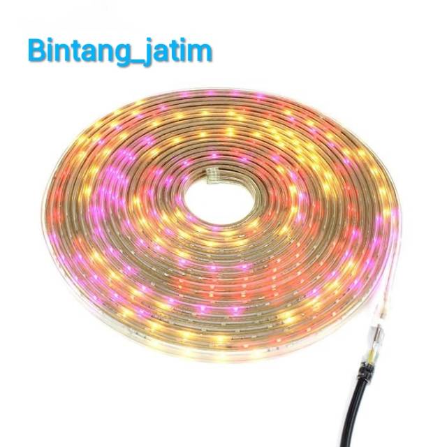 LAMPU LED STRIP SELANG WARNA WARNI  3528 2835 220V + ADAPTOR 9M METER 5050 OUTDOOR RGB