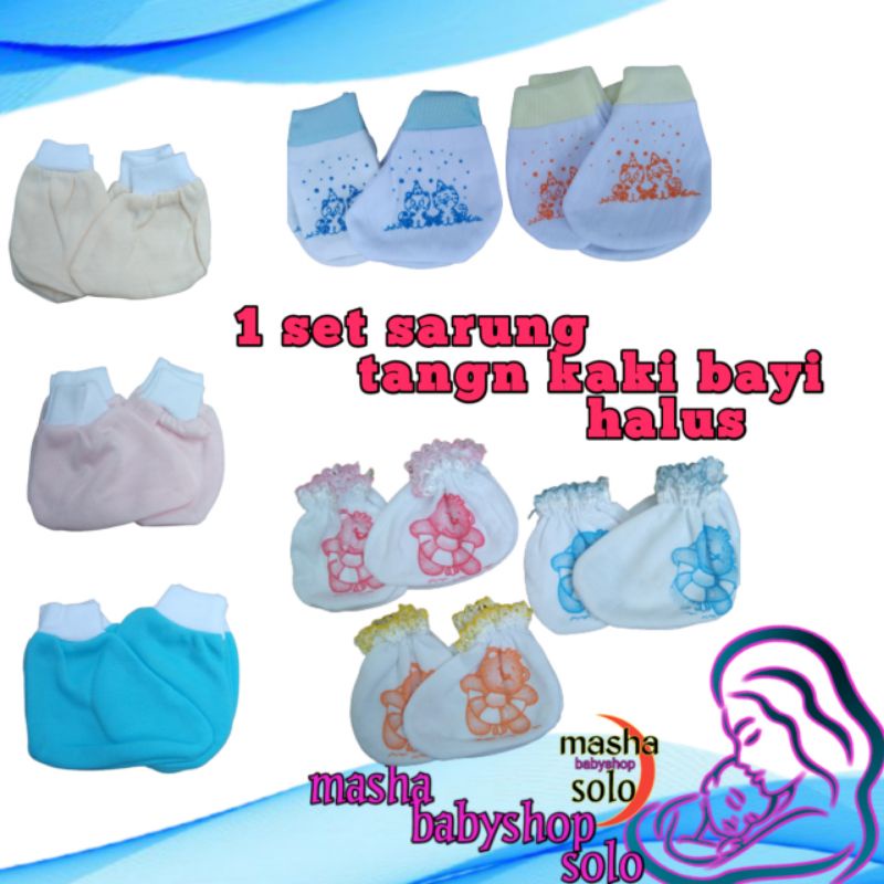 Sarung tangan &amp; kaki bayi motif , Kaos tangn dan kaki bayi