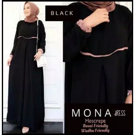 (PROMO) GAMIS MONA DRESS MAXY/FASHION MUSLIM TERBARU