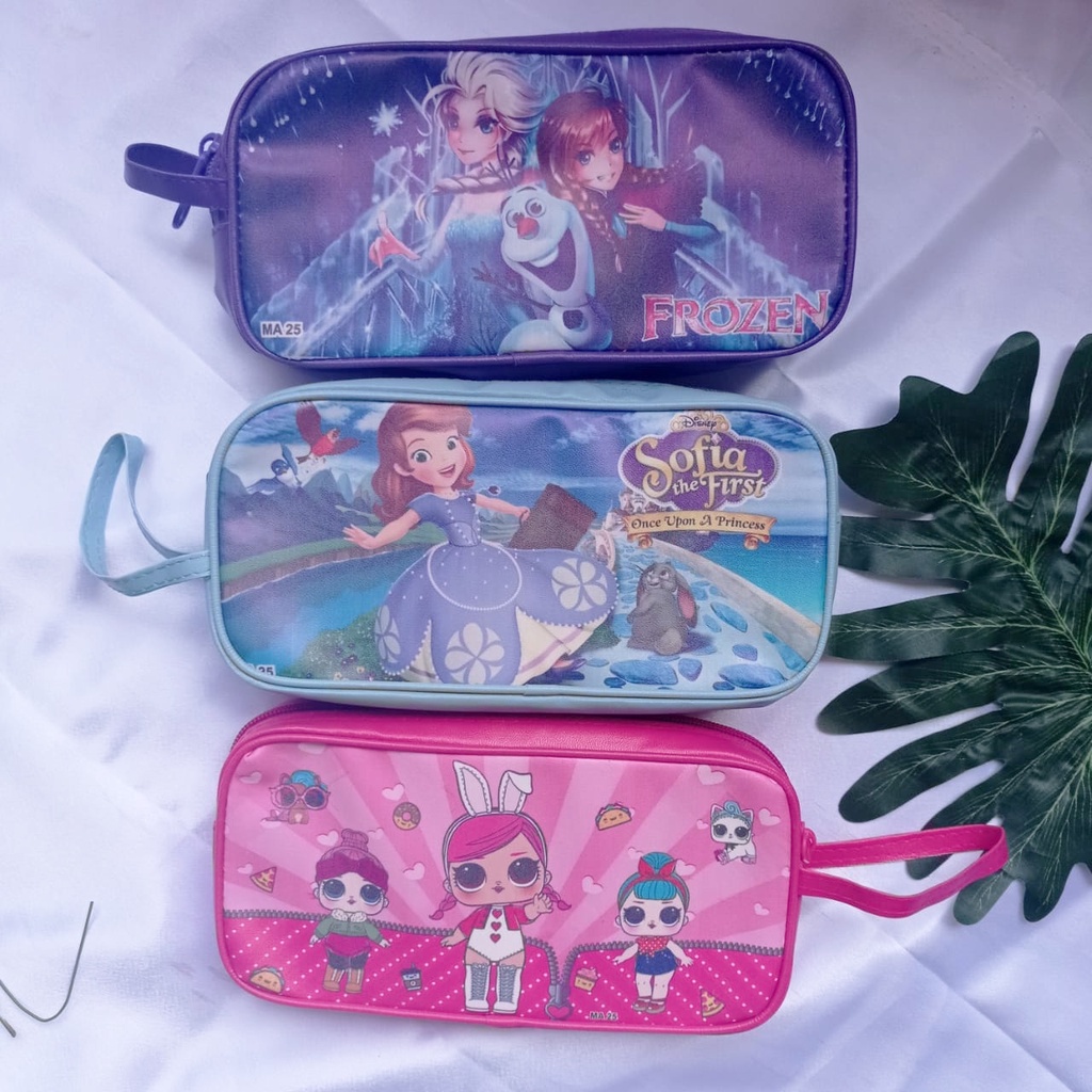 

TEMPAT PENSIL ANAK KARAKTER SOFIA/LOL/FROZEN / PENCIL CASE KARAKTER 012