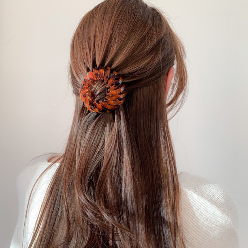 Ukuran Ditarik Bentuk Sarang Burung Jepit Rambut Lady ponytail Tetap Korea Hiasan Rambut