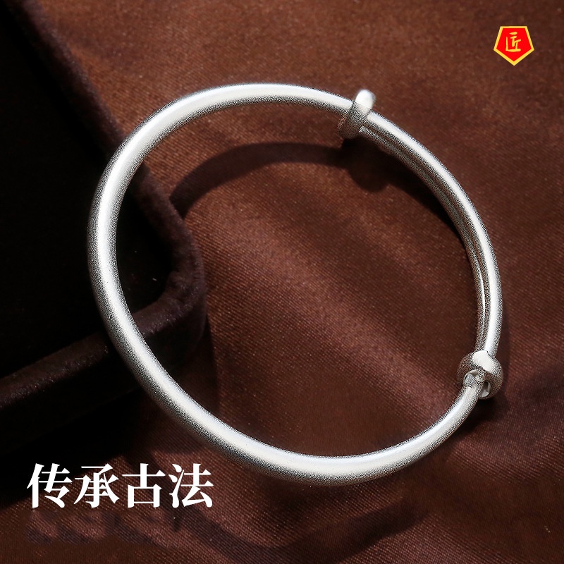 [Ready Stock]S925 Silver Bracelet Simple Fashion Lettering Niche