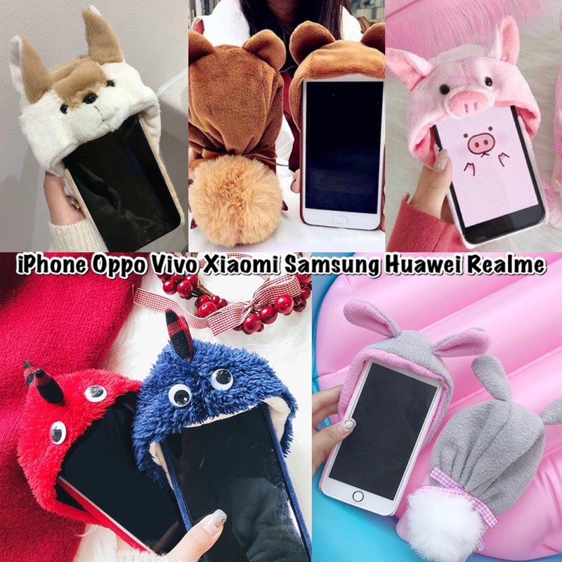 FURR HAT CASE iPhone Oppo Vivo Xiaomi Samsung Realme A53 A33 2020 A5 A9 12 mini pro max 11 c15 C11 6