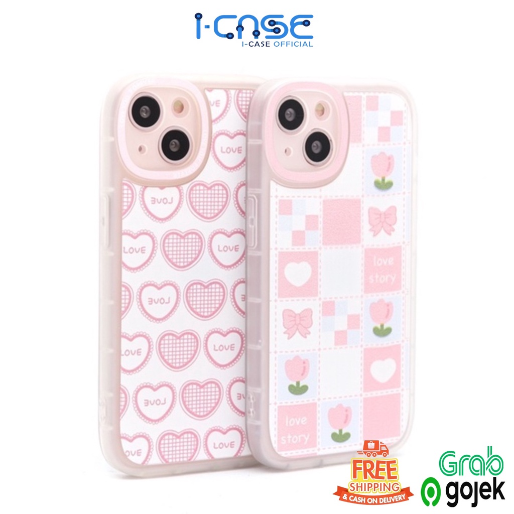 Soft Case Retro Love and Rubiks Flower Full Lens Cover iPhone 7 8 XR XS MAX 11 12 13 MINI PRO MAX