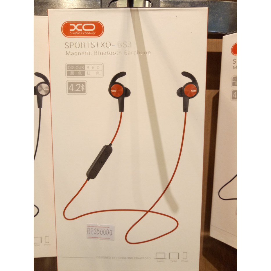 Terlaris  magnetic bluetooth earphone sporty XO  Diskon