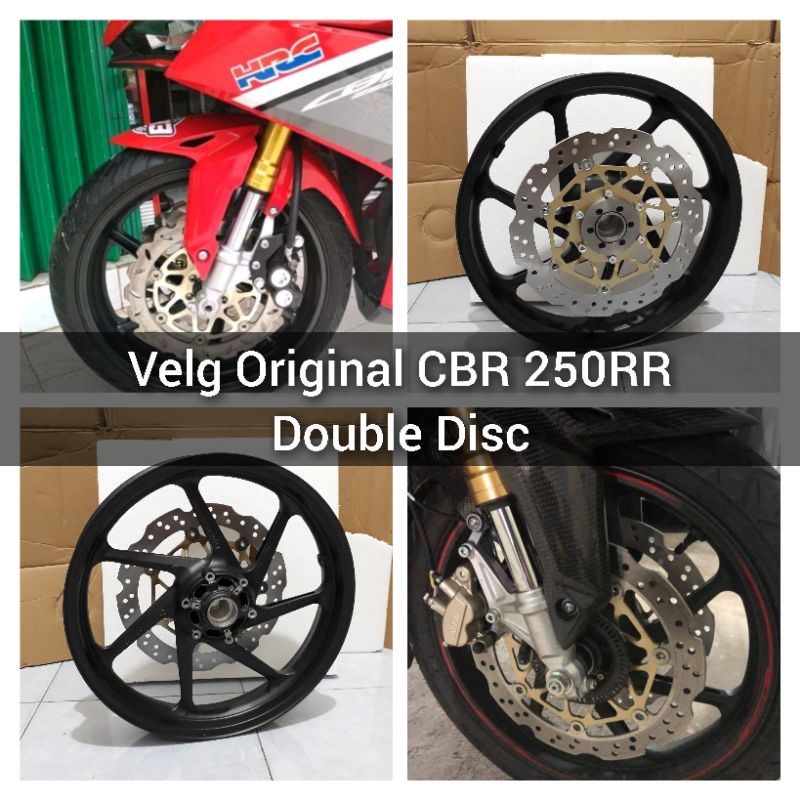 Velg Double Disc CBR 250RR K64 & Piringan Cakram CBR 250 RR pelek depan CBR250 ABS/Non ABS