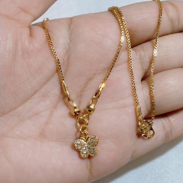 Kalung Anak Xuping kupu&quot; Permata cantik