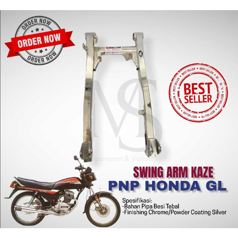 Swing Arm Swing Arem Kaze pnp Motor Honda GL Max GL Pro Bahan besi Tebal Chrome