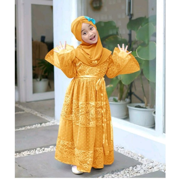 Gamis Pesta Anak Qirania Premium Termurah / Hight Quality