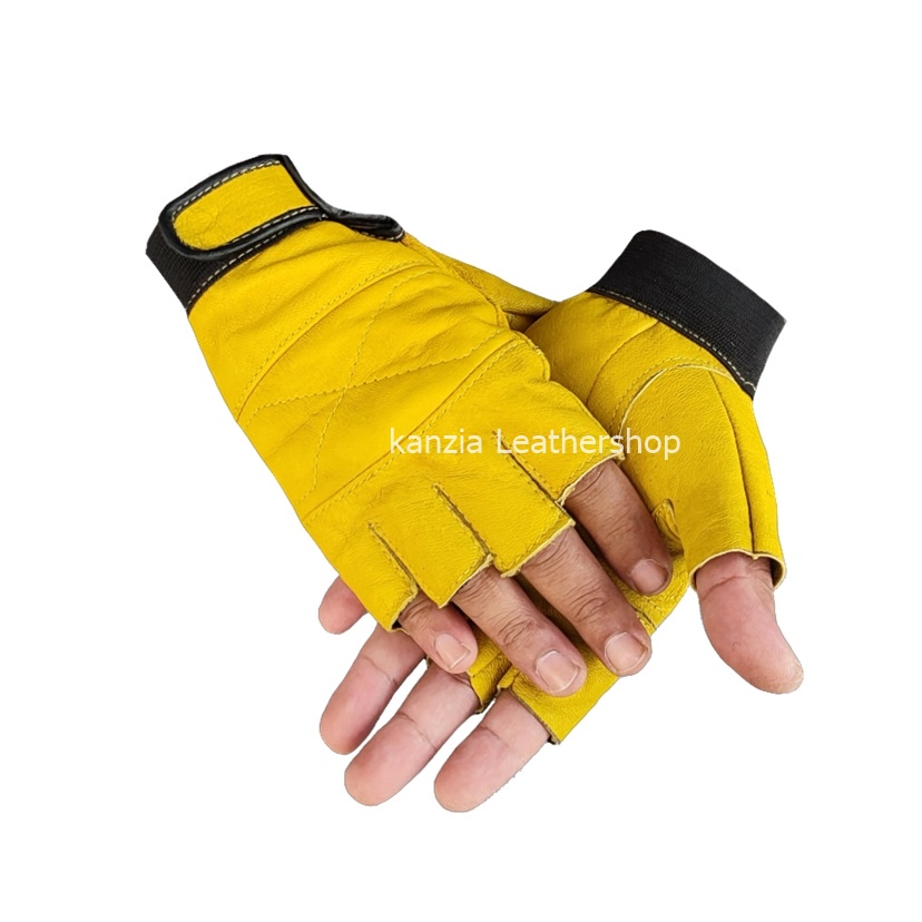 Kanzia Leathershop Sarung Tangan Motor Kulit Half Limited Edition