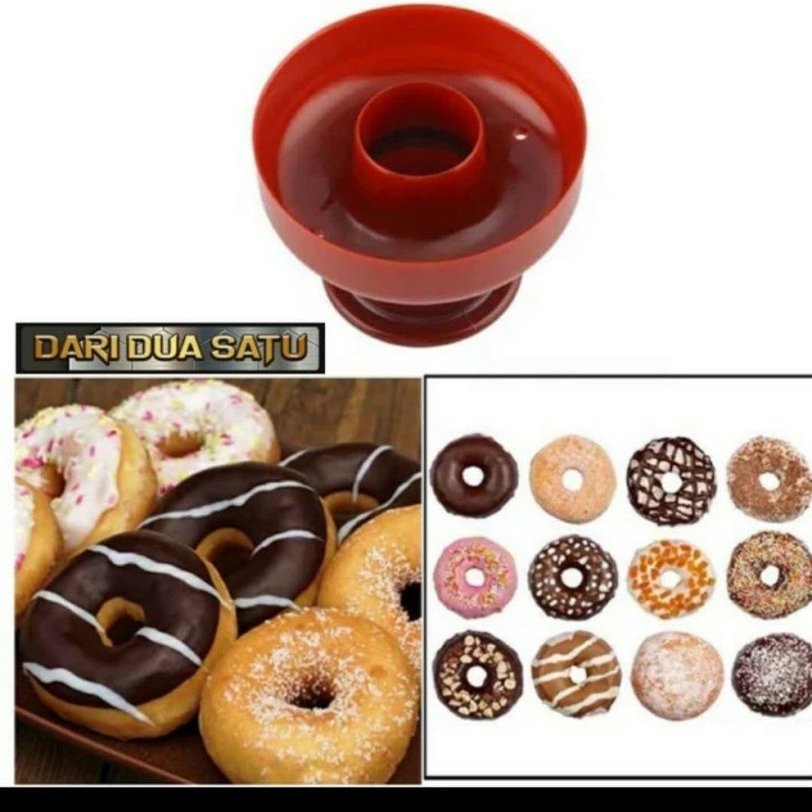 Cetakan donat bulat donut cutter pastry cake mold kitchen dapur alat masak doughnut maker adonan kue