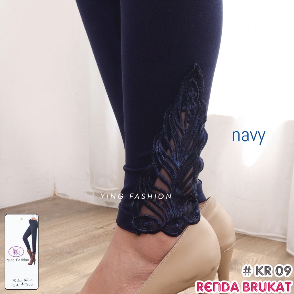 Legging Renda Brukat Wanita * KR09 */ LEGGING RENDA WANITA FASHION / legging import / ying fashion