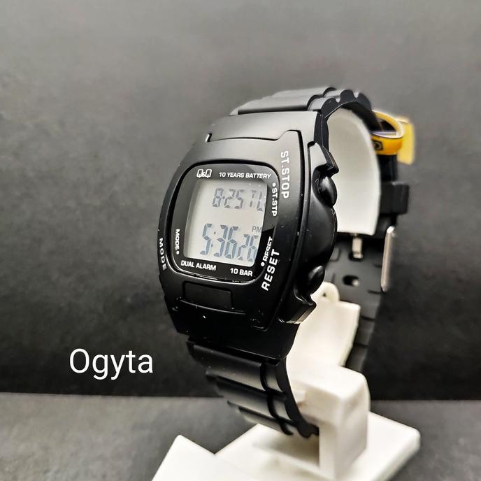 Q&Q QQ QnQ Digital Jam Tangan Original MAC5P108Y Full Black