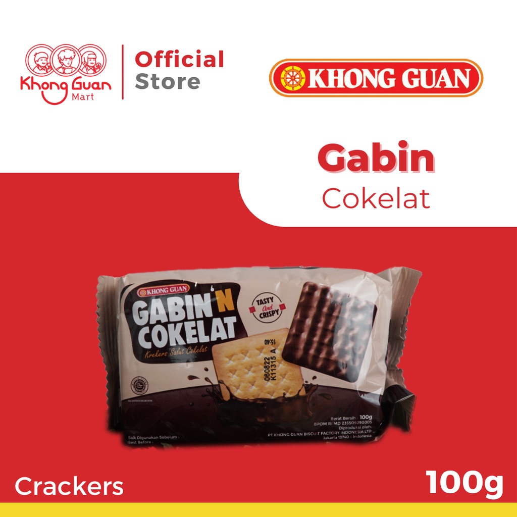 

KHONG GUAN GABIN CHOCO 100 GR AYES TOSERBA