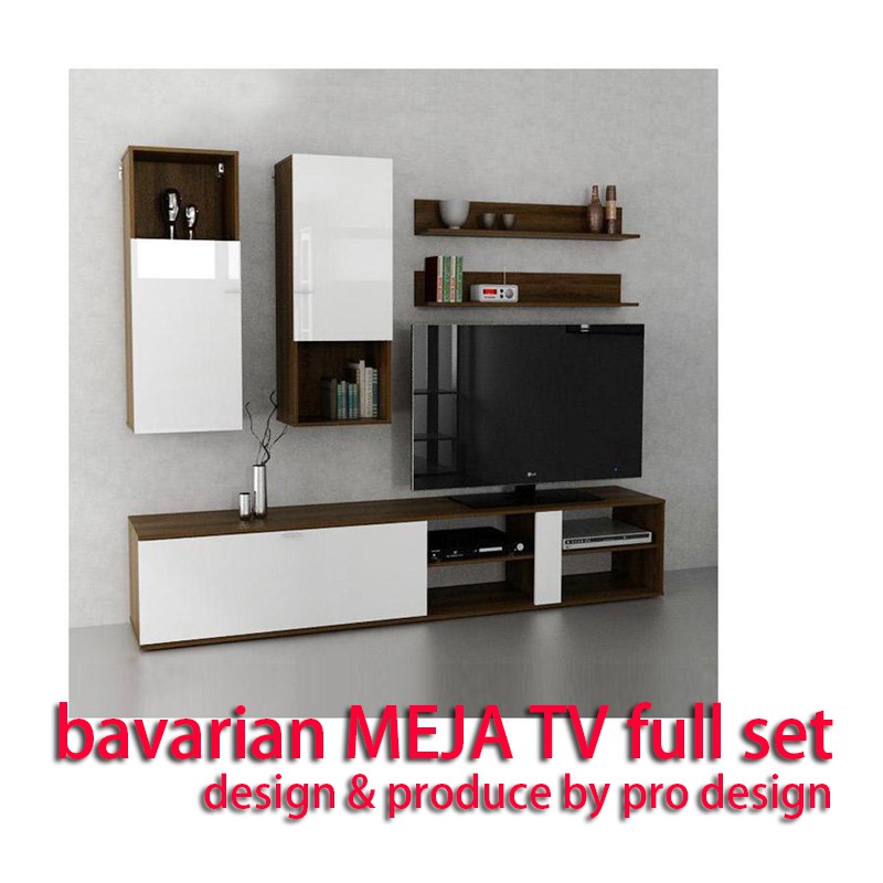 MEJA TV LENGKAP Kabinet TV Lemari Gantung Rak Gantung Bavarian URANUS