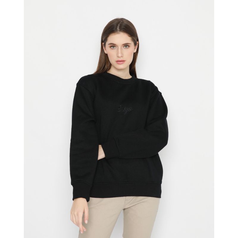Dz97 Sweater Crewneck Pria Distro Grafity Sweter Switer Crewnek CN Crowneck Cowok Cewek Wanita Tebal-litle Black