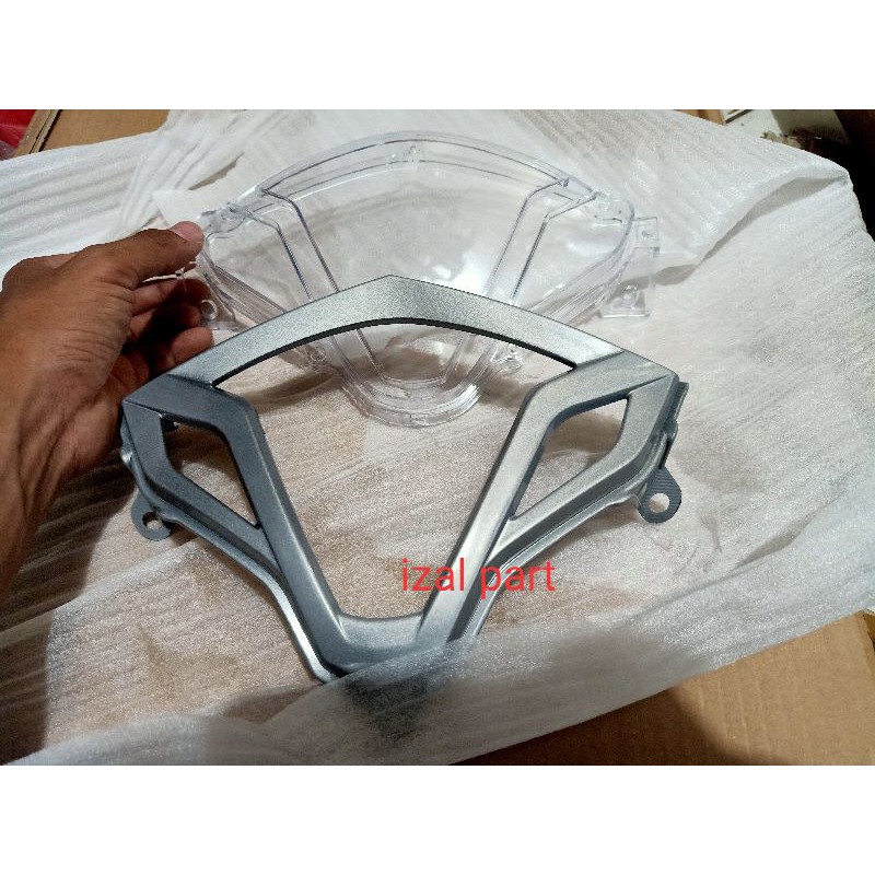 mika speedmeter Vario 125 plus cover km silver atau paket mika km Vario 125 (COD bisa)