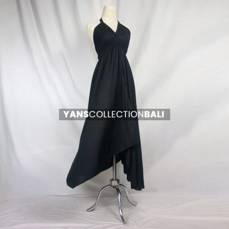 Maxi Dress Piramid BALI-Hitam polos