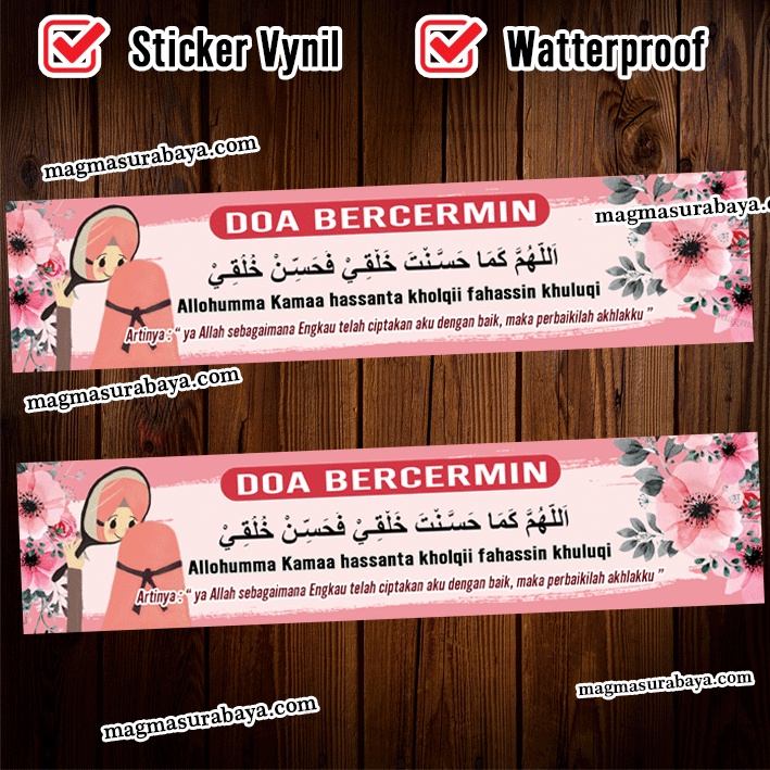 

Stiker sticker doa bercermin - magma surabaya - label doa