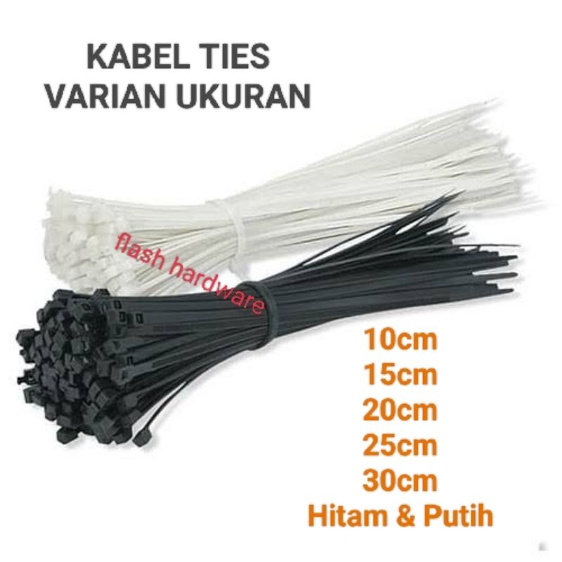

kabel ties klip kabel 10cm 15cm 20cm 25cm 30cm hitam putih