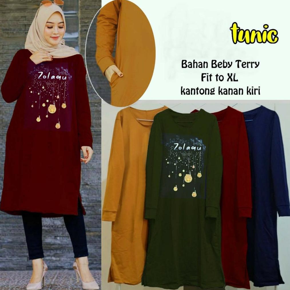 Tunik Wanita / Tunik Wanita Dewasa Jumbo / Tunik Wanita Terbaru 2021 Kekinian Motif Zolaqu /01