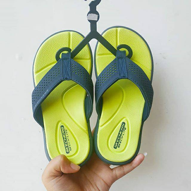 SKECHERS SANDAL Anak Laki-laki Navy/Lime