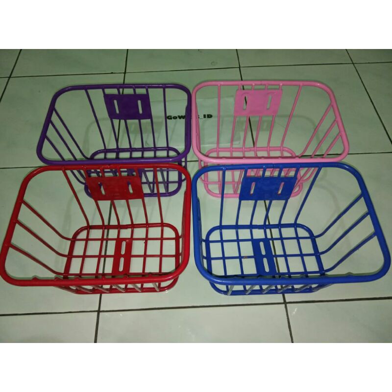 Keranjang Besi Warna Sepeda Anak Minion Lipat Basket | High Quality