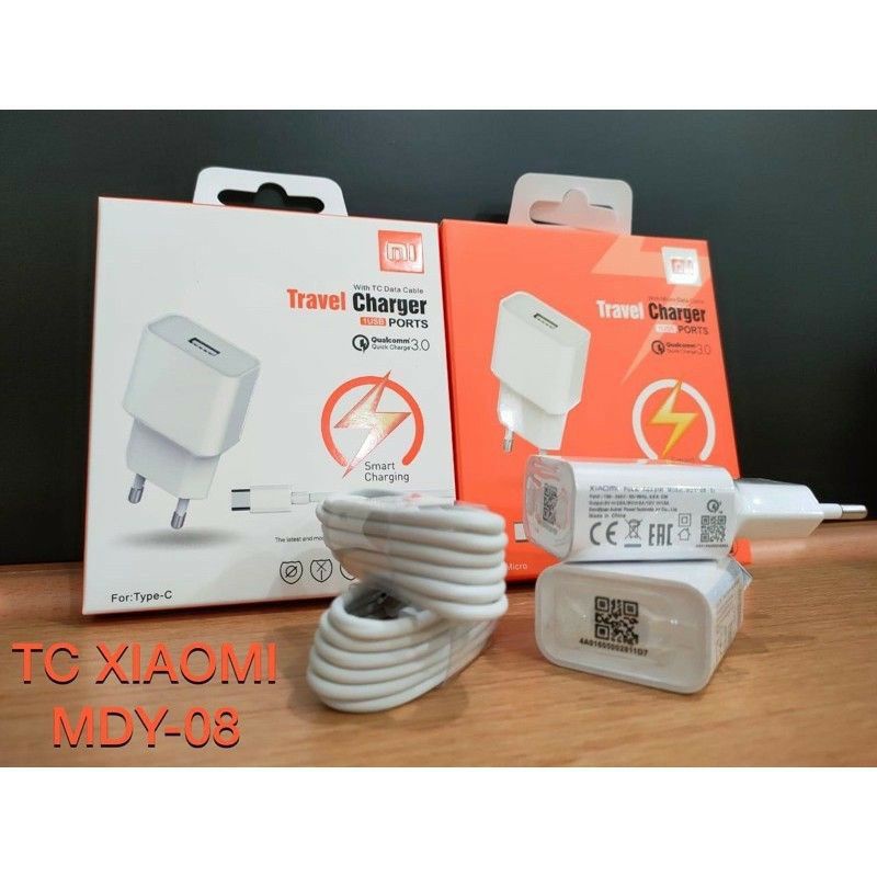 TC TRAVEL CHARGER XIAOMI ORI 100% MDY-08 QUALCOM 3.0 FAST CHARGING