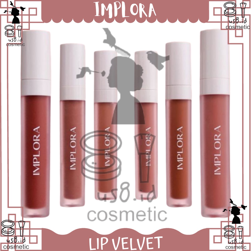 IMPLORA Lip Velvet 4,6 gram | Lip Cream | Lipstik | Lipvelvet | BPOM HALAL kosmetik bibir